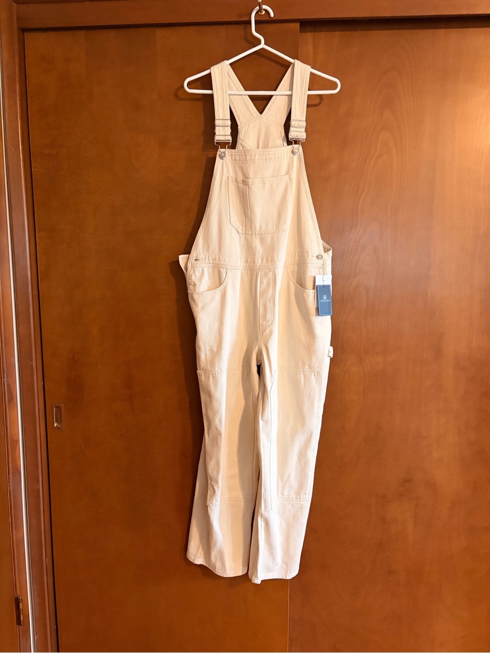 Volcom Cream Straight-Leg Women's Overalls